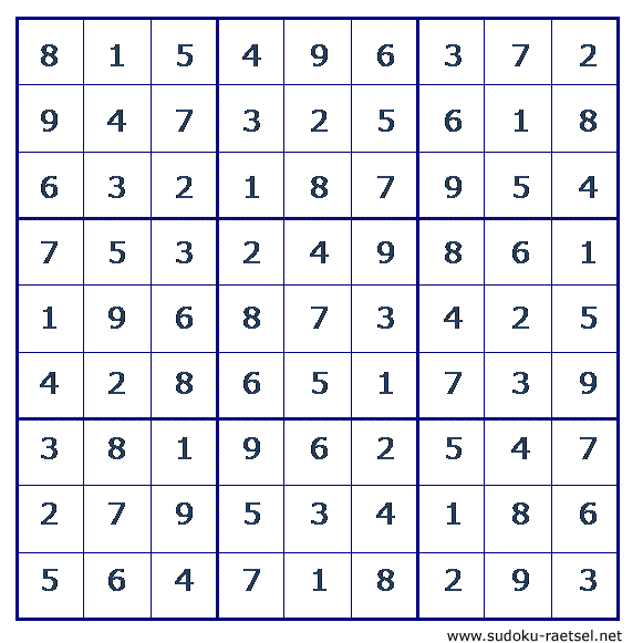 Lösung Sudoku 102 schwer