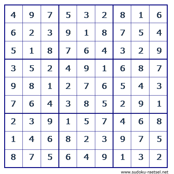 Lösung Sudoku 103 schwer