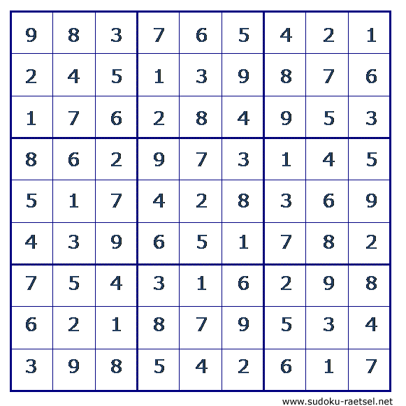 Lösung Sudoku 104 schwer