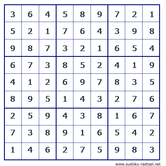 Lösung Sudoku 105 schwer