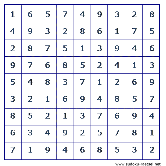 Lösung Sudoku 109 schwer