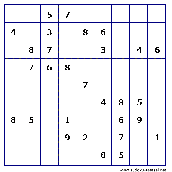 Sudoku 109 schwer