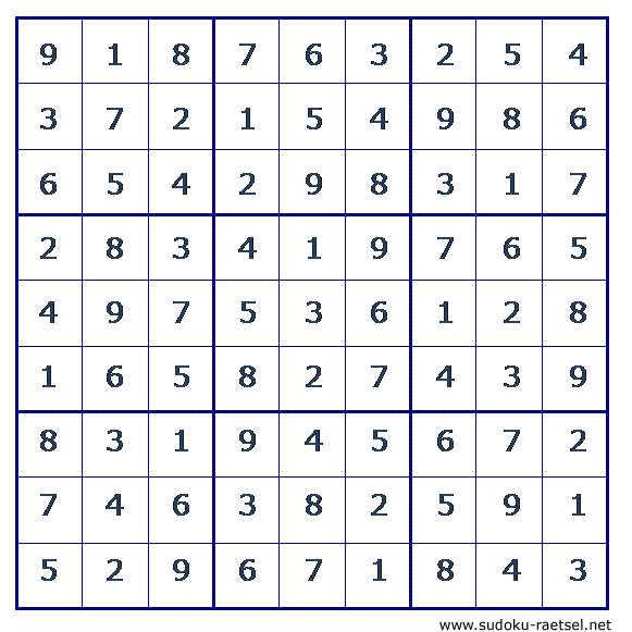 Lösung Sudoku 111 sehr schwer