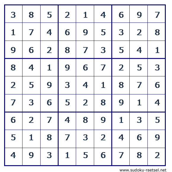 Lösung Sudoku 113 sehr schwer