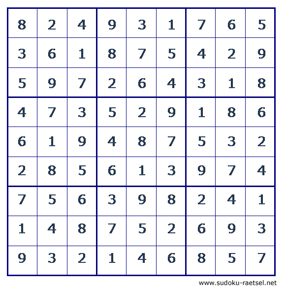 Lösung Sudoku 120 sehr schwer