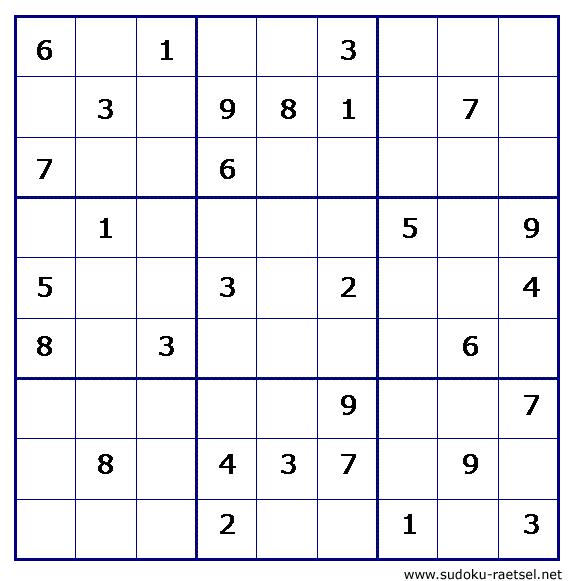 Sudoku 124 sehr schwer