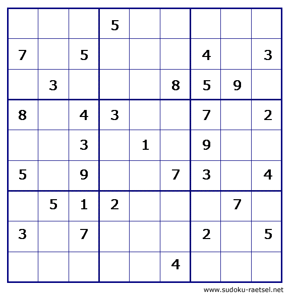 Sudoku 130 sehr schwer