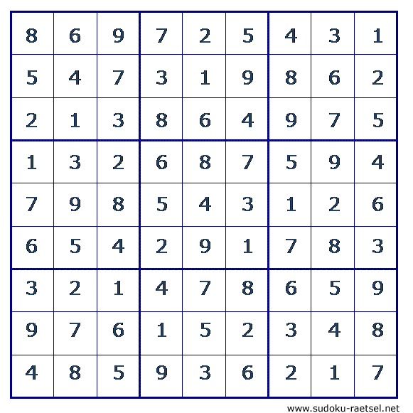 Lösung Sudoku 131 sehr leicht