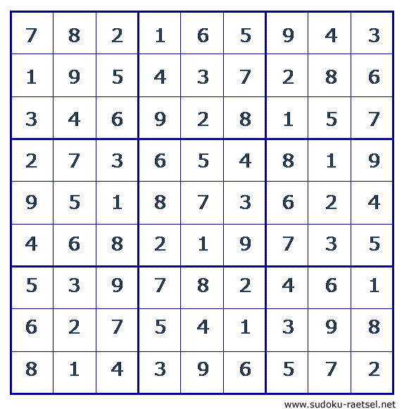 Lösung Sudoku 132 sehr leicht