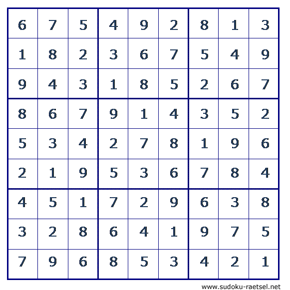 Lösung Sudoku 14 leicht
