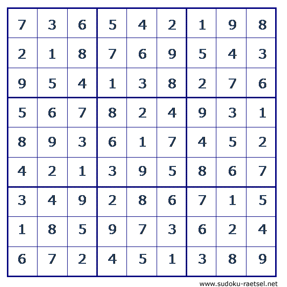Lösung Sudoku 141 sehr leicht