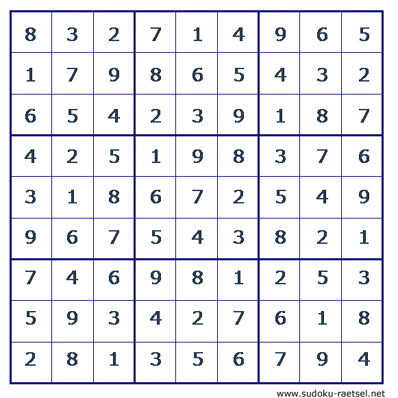 Lösung Sudoku 144 sehr leicht