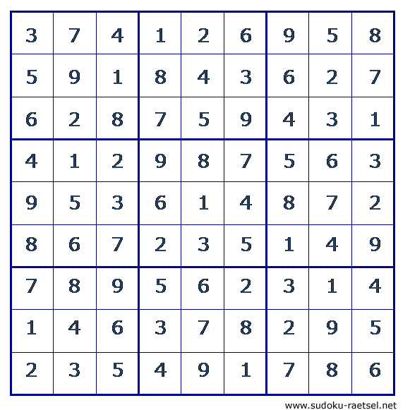 Lösung Sudoku 145 sehr leicht