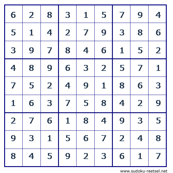 Lösung Sudoku 146 sehr leicht
