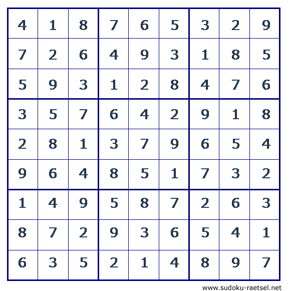 Lösung Sudoku 147 sehr leicht