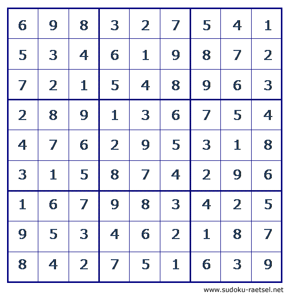 Lösung Sudoku 15 leicht