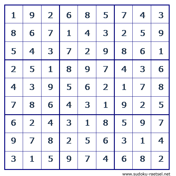 Lösung Sudoku 157 leicht