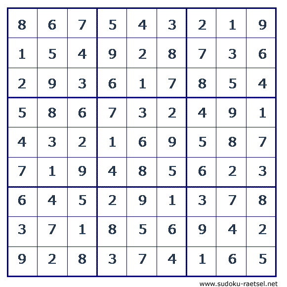 Lösung Sudoku 158 leicht