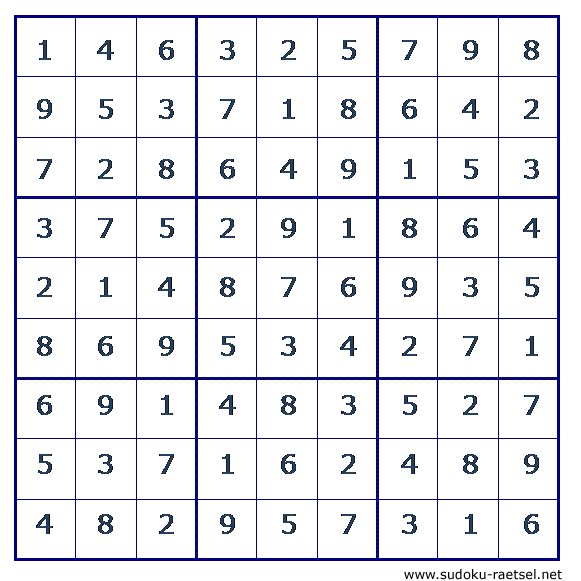 Lösung Sudoku 16 mittel
