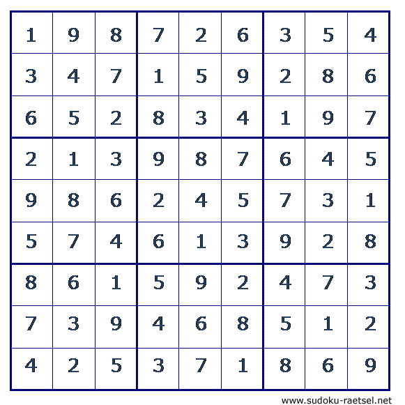 Lösung Sudoku 163 leicht