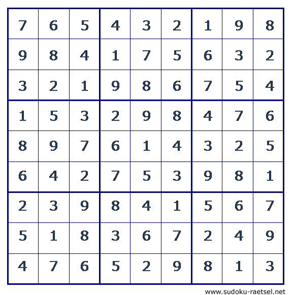 Lösung Sudoku 177 mittel