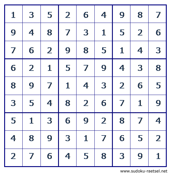 Lösung Sudoku 178 mittel