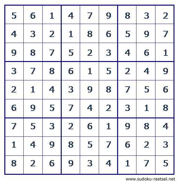 Lösung Sudoku 179 mittel