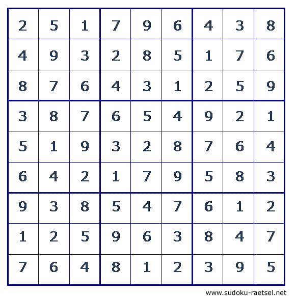 Lösung Sudoku 186 mittel