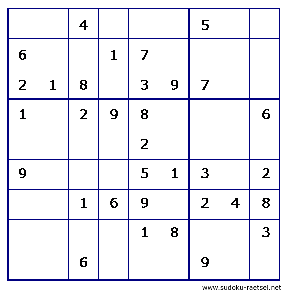Sudoku 191 schwer