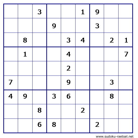 Sudoku 194 schwer