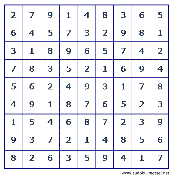 Lösung Sudoku 201 schwer