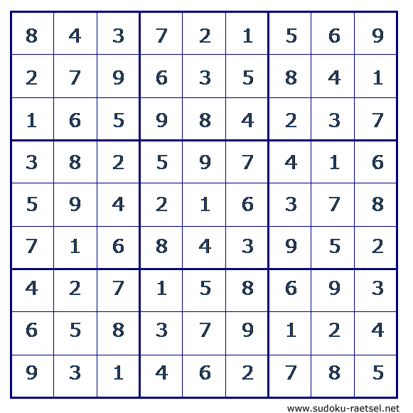 Lösung Sudoku 213 leicht