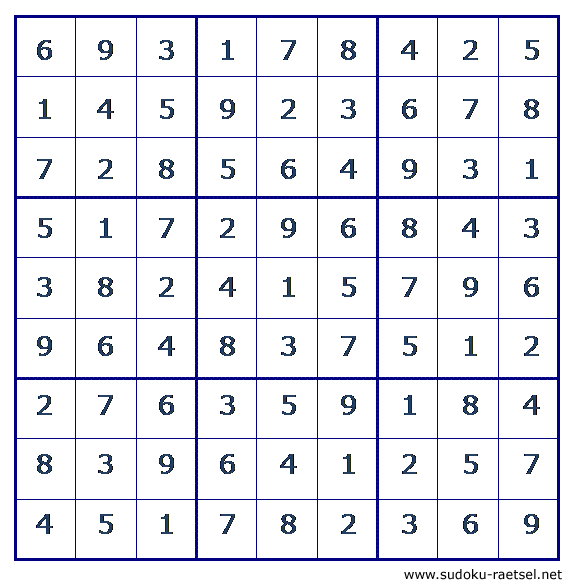 Lösung Sudoku 214 leicht