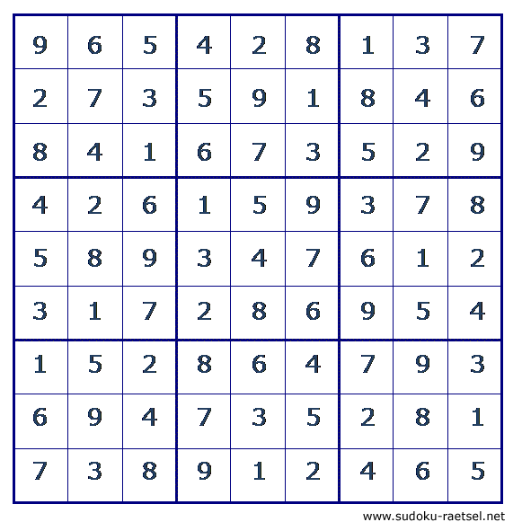 Lösung Sudoku 227 leicht