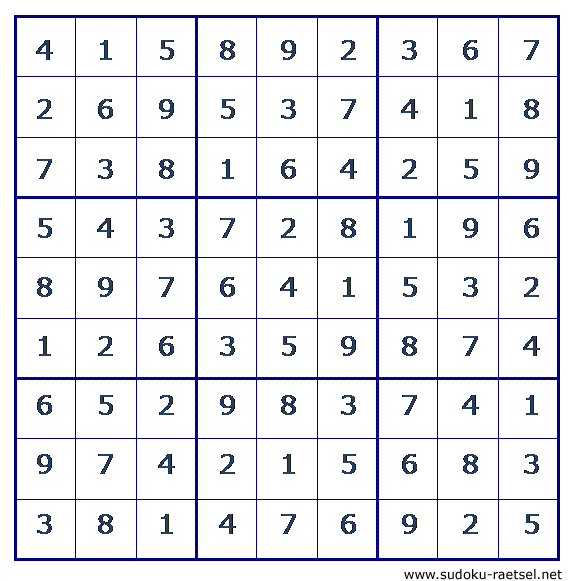 Lösung Sudoku 228 leicht