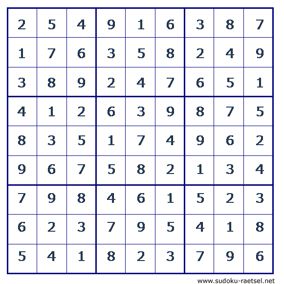 Lösung Sudoku 229 leicht