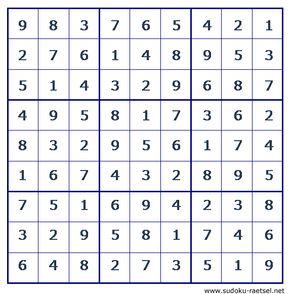 Lösung Sudoku 23 schwer