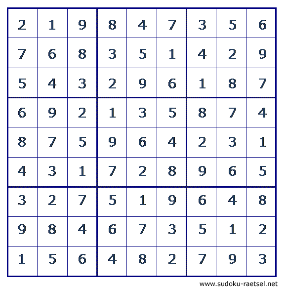 Lösung Sudoku 24 schwer