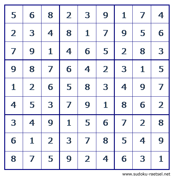 Lösung Sudoku 244 mittel