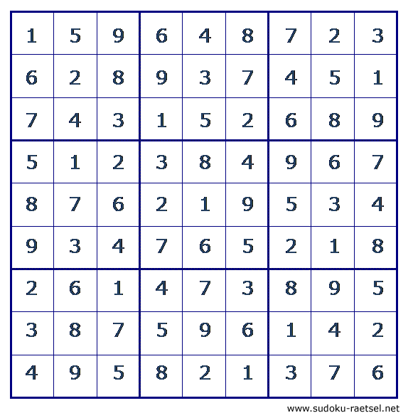 Lösung Sudoku 245 mittel