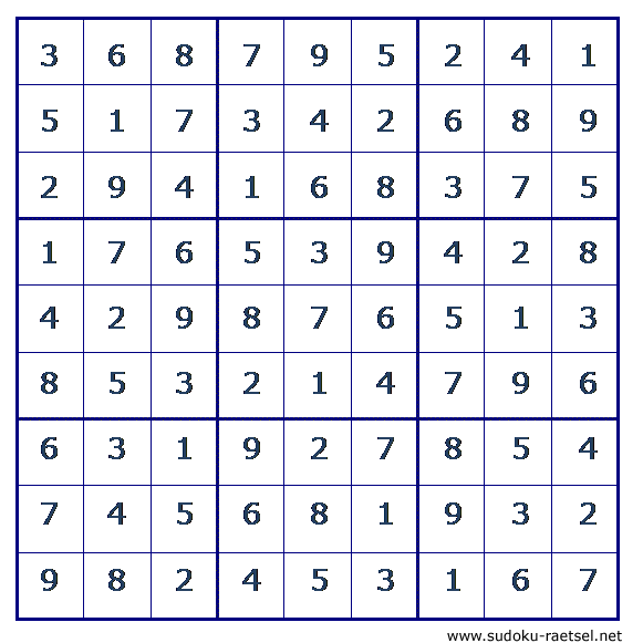 Lösung Sudoku 246 mittel