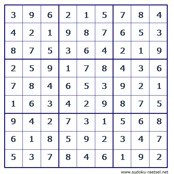 Lösung Sudoku 32 sehr leicht