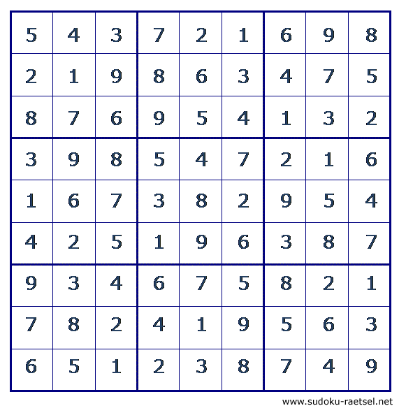 Lösung Sudoku 33 sehr leicht