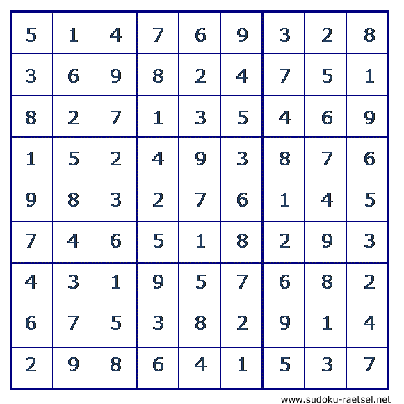 Lösung Sudoku 5 sehr schwer