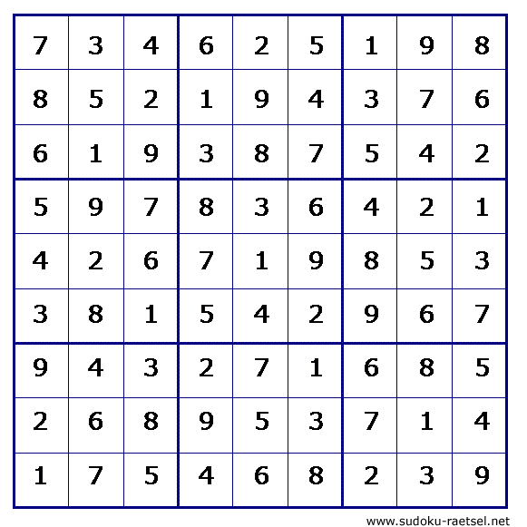 Lösung Sudoku 50 sehr leicht