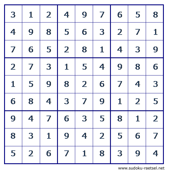 Lösung Sudoku 56 leicht