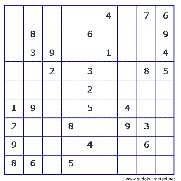Sudoku 6 sehr leicht