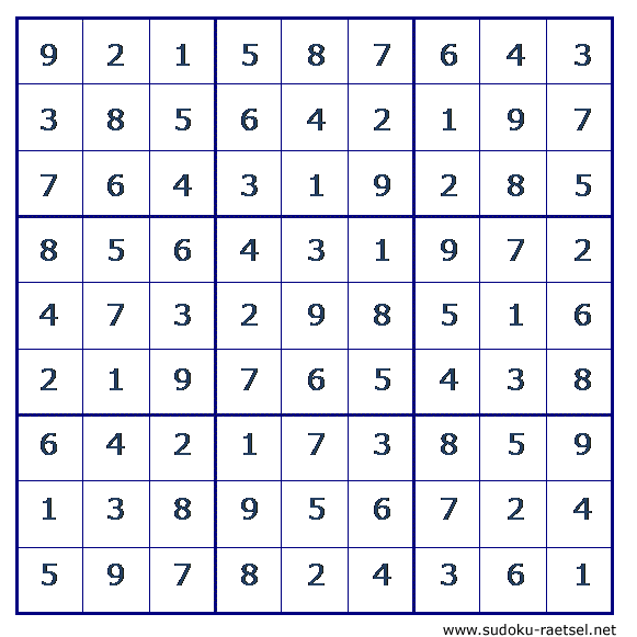 Lösung Sudoku 66 leicht