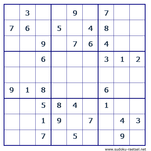 Sudoku 7 sehr leicht