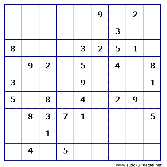 Sudoku 99 schwer